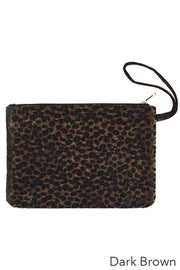 Leopard Print Large Pouch Clutch