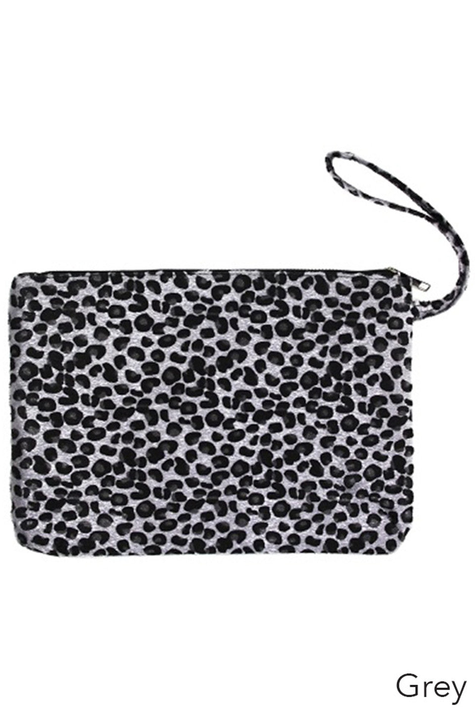 Leopard Print Large Pouch Clutch