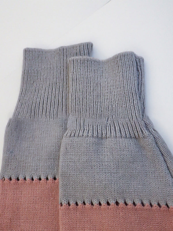 Leopard print round neck color block sweater autumn and winter new women’s knitwear