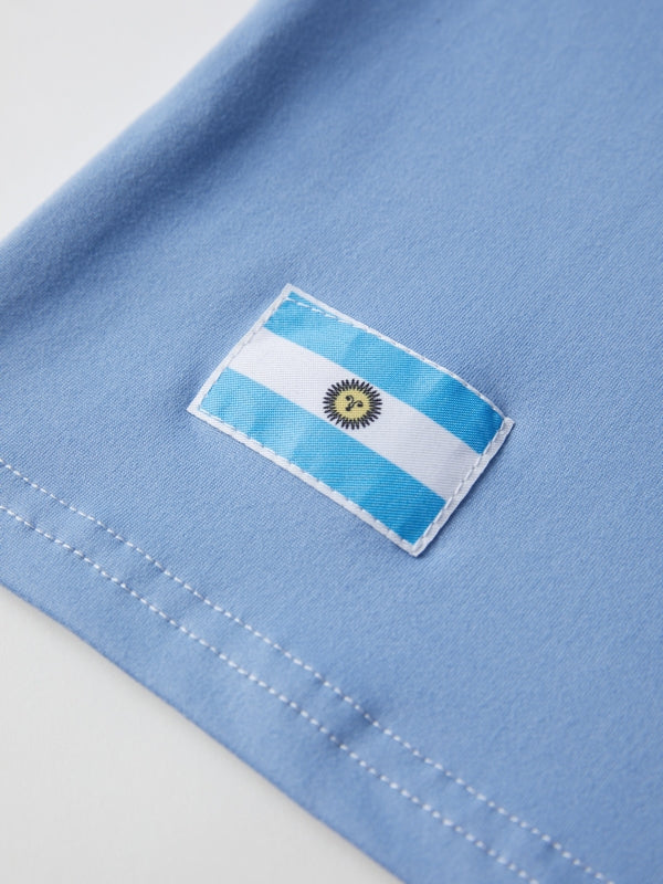 LIGHT BLUE ARGENTINA RAGLAN T-SHIRT - BLUE RAGLAN SHORT
