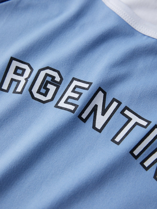 LIGHT BLUE ARGENTINA RAGLAN T-SHIRT - BLUE RAGLAN SHORT
