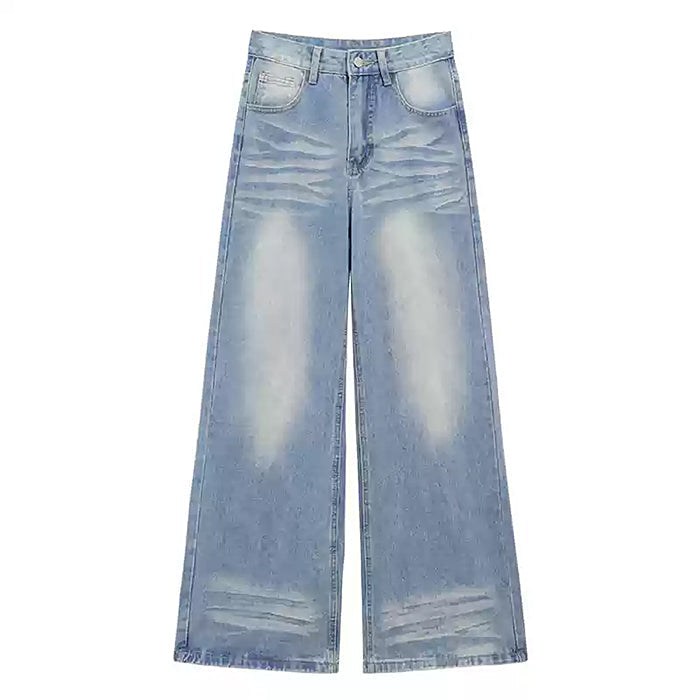 LIGHT BLUE BAGGY JEANS WITH WIDE-LEG FIT FOR A RELAXED STYLE