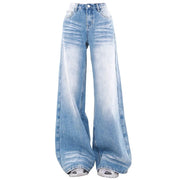 LIGHT BLUE BAGGY JEANS WITH WIDE-LEG FIT FOR A RELAXED STYLE