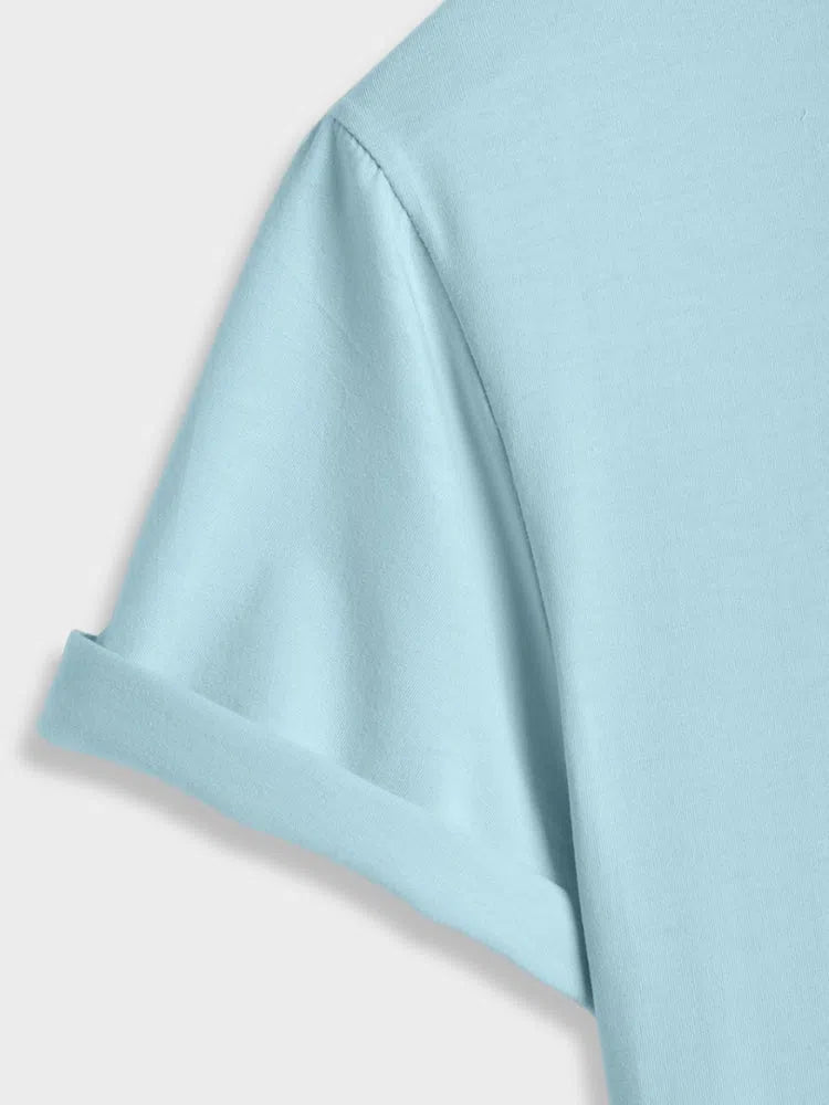 LIGHT BLUE CASUAL STREETWEAR SHIRT FOR EVERYDAY WEAR