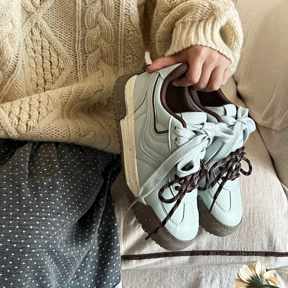 LIGHT BLUE EVERGREEN PISTACHIO SNEAKERS PAIR