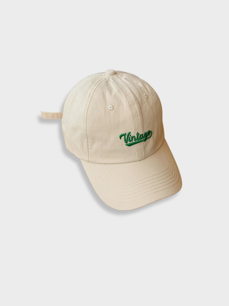 LIGHT BLUE VINTAGE CAP WITH VINTAGE EMBROIDERY