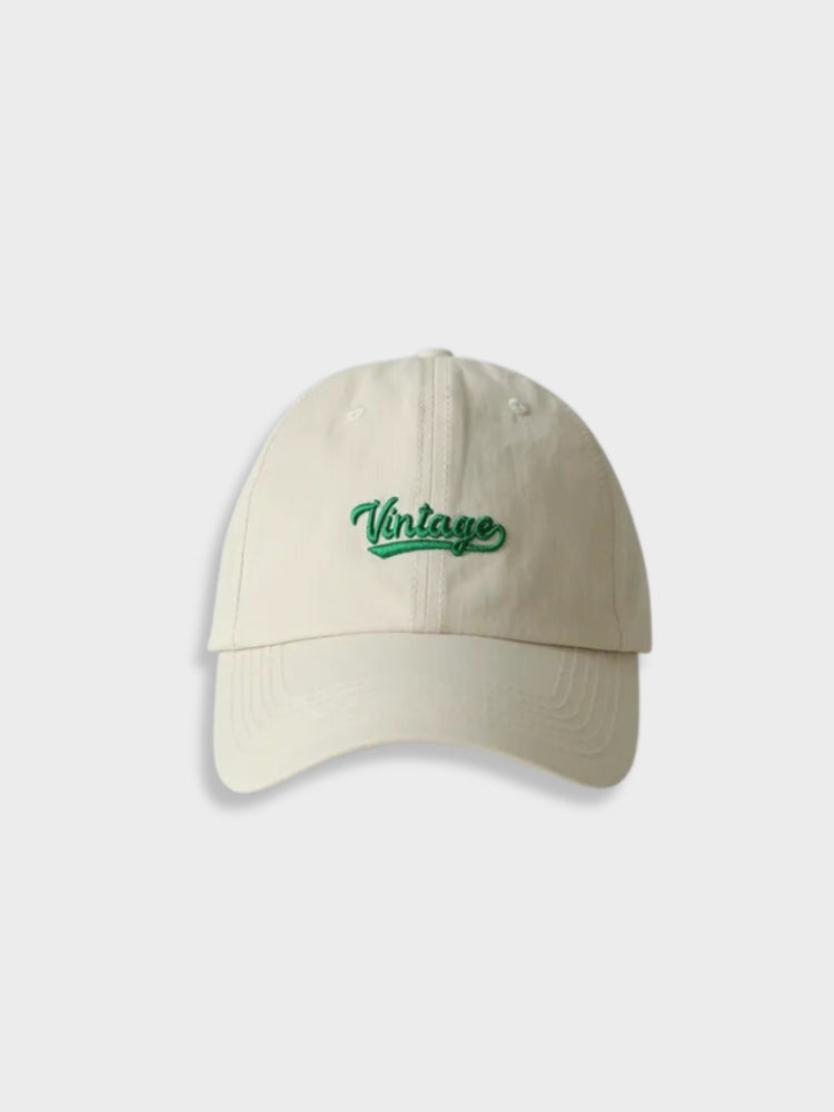 LIGHT BLUE VINTAGE CAP WITH VINTAGE EMBROIDERY