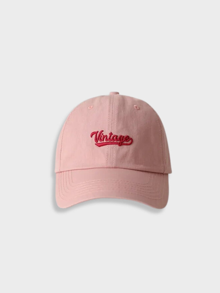 LIGHT BLUE VINTAGE CAP WITH VINTAGE EMBROIDERY