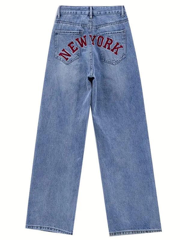 LIGHT BLUE WIDE-LEG JEANS 90S BOYFRIEND JEANS