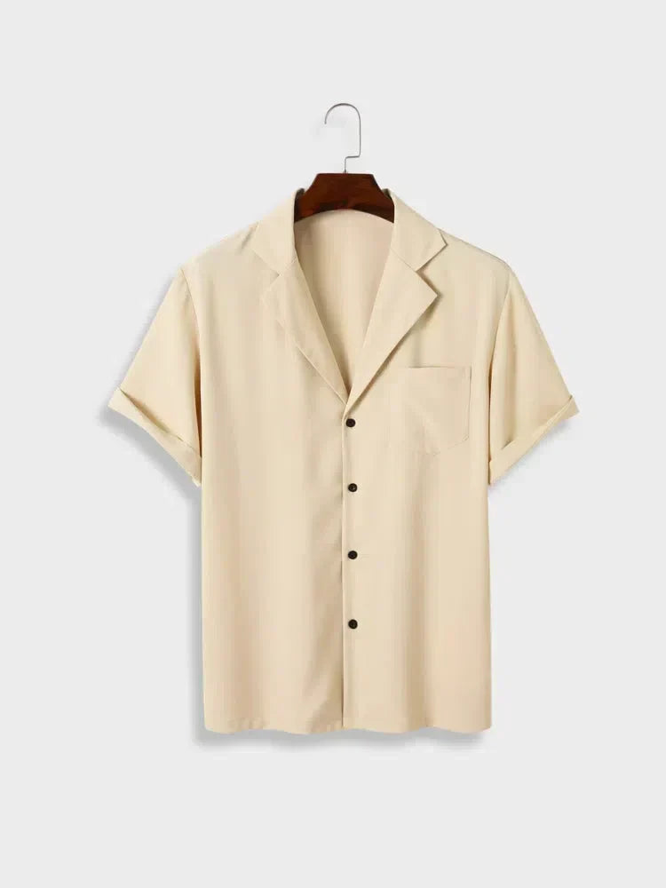 LIGHT GREEN SHORT-SLEEVED SHIRT - ELEGANT CASUAL SHIRT