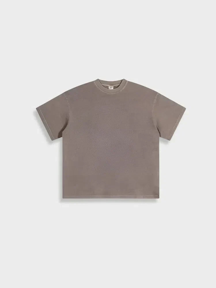 LIGHT WASHED TEE GREEN SHORT-SLEEVED T-SHIRT GSM LIGHT WASHED
