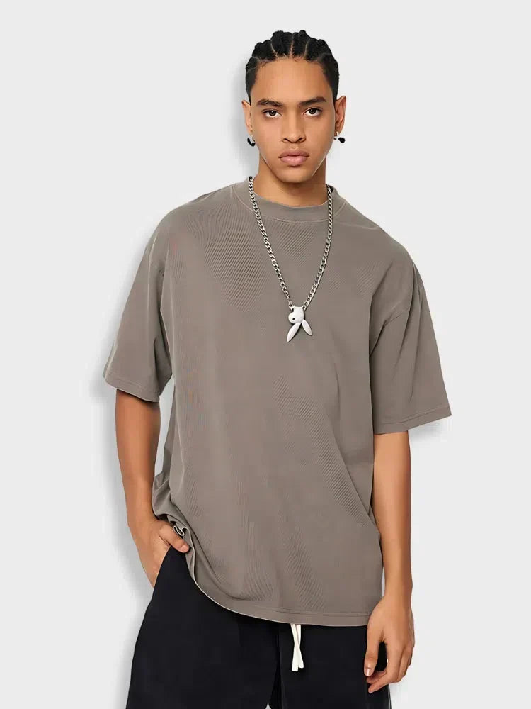 LIGHT WASHED TEE GREEN SHORT-SLEEVED T-SHIRT GSM LIGHT WASHED