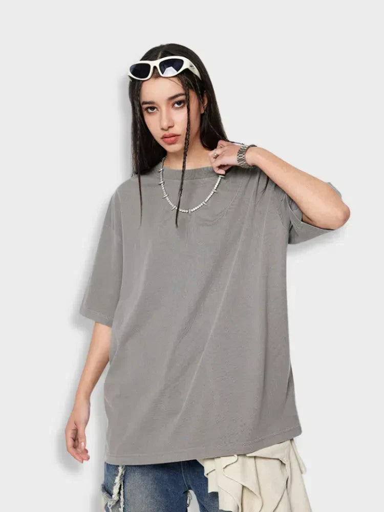 LIGHT WASHED TEE GREEN SHORT-SLEEVED T-SHIRT GSM LIGHT WASHED