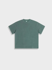 LIGHT WASHED TEE GREEN SHORT-SLEEVED T-SHIRT GSM LIGHT WASHED