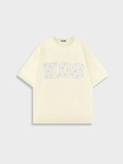LIGHT YELLOW SHORT-SLEEVED T-SHIRT WITH MEN’S SIZING RECOMMENDATION