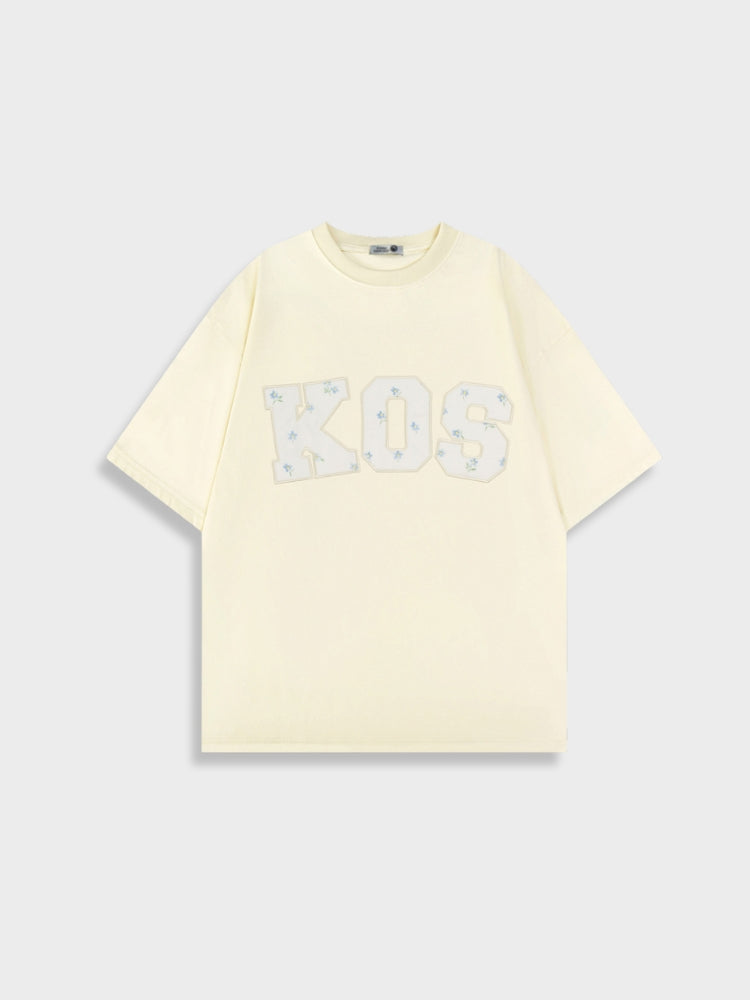 LIGHT YELLOW SHORT-SLEEVED T-SHIRT WITH MEN’S SIZING RECOMMENDATION
