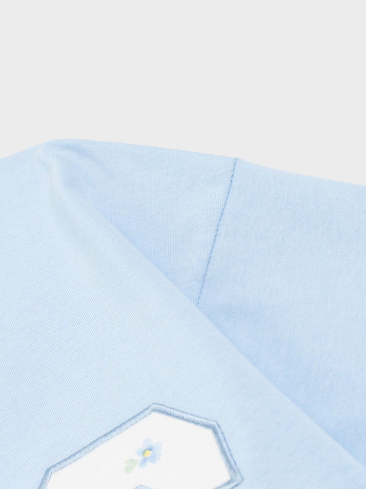 LIGHT YELLOW SHORT-SLEEVED T-SHIRT WITH MEN’S SIZING RECOMMENDATION