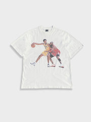LIMITED EDITION WHITE T-SHIRT WITH MAMBA LEGENDS BASKETBALL PLAYERS
