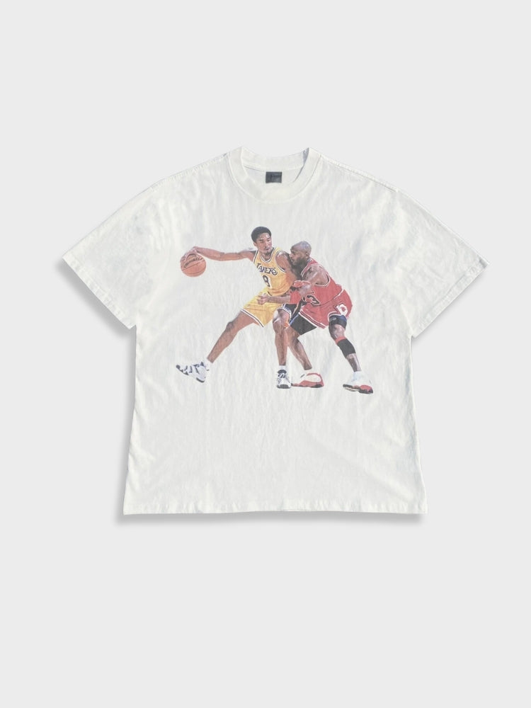 LIMITED EDITION WHITE T-SHIRT WITH MAMBA LEGENDS BASKETBALL PLAYERS