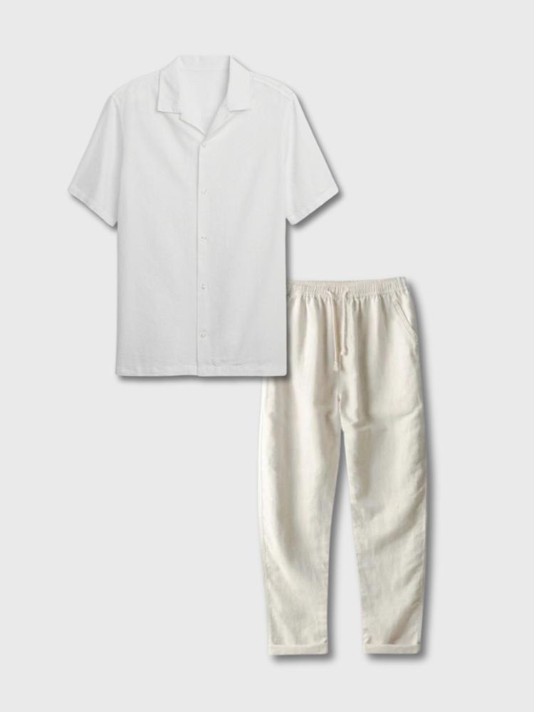 LINEN SHIRT AND PANTS SET D’ÉTÉ EN LIN WITH SIZE CHART AVAILABLE
