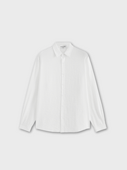 LONG-SLEEVED BUTTON-DOWN SHIRT LINEN COTTON BLEND