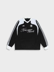 LONG-SLEEVED SHIRT WAVE FOOTBALL BLACK AND WHITE DESIGN