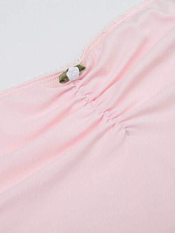 LONG-SLEEVED TOP WITH RIBBON ACCENTS - TRENDY Y2K FASHION