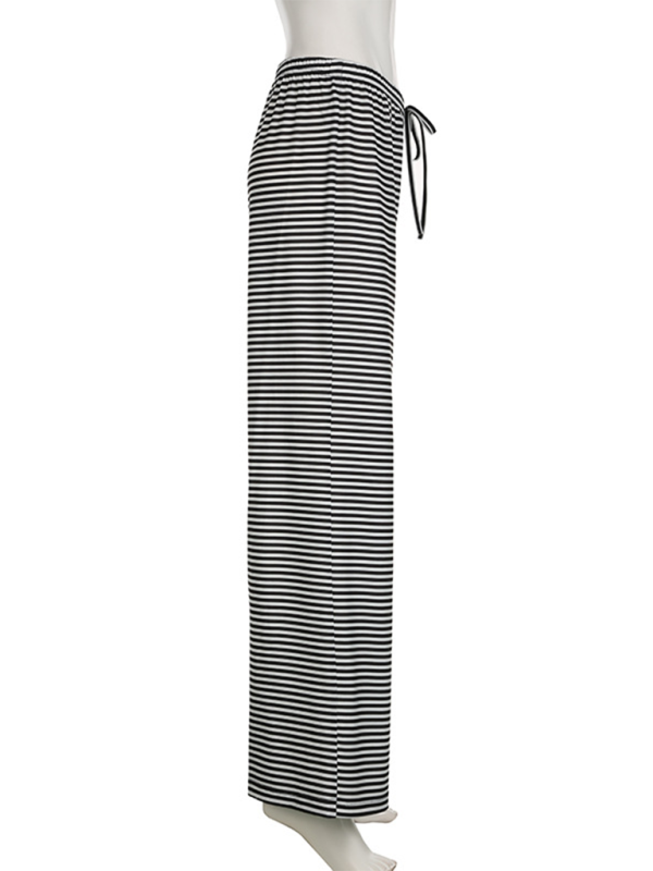 Loose-fitting low-rise casual pants hot girl drape knitted wide-leg trousers