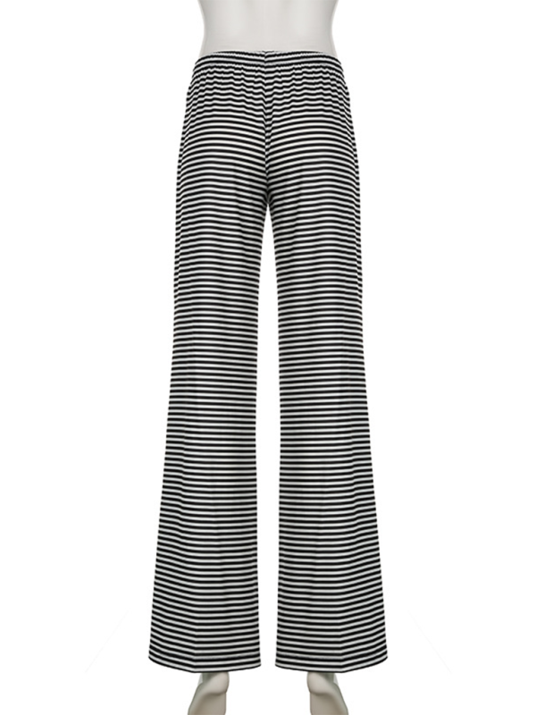 Loose-fitting low-rise casual pants hot girl drape knitted wide-leg trousers