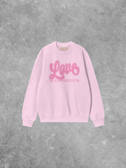 Underground Original Design: Love Is All You Need Boxy Cotton Sweatshirt
