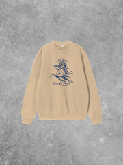 Underground Original Design: All's Fair in Love & Poetry Boxy Cotton Sweatshirt
