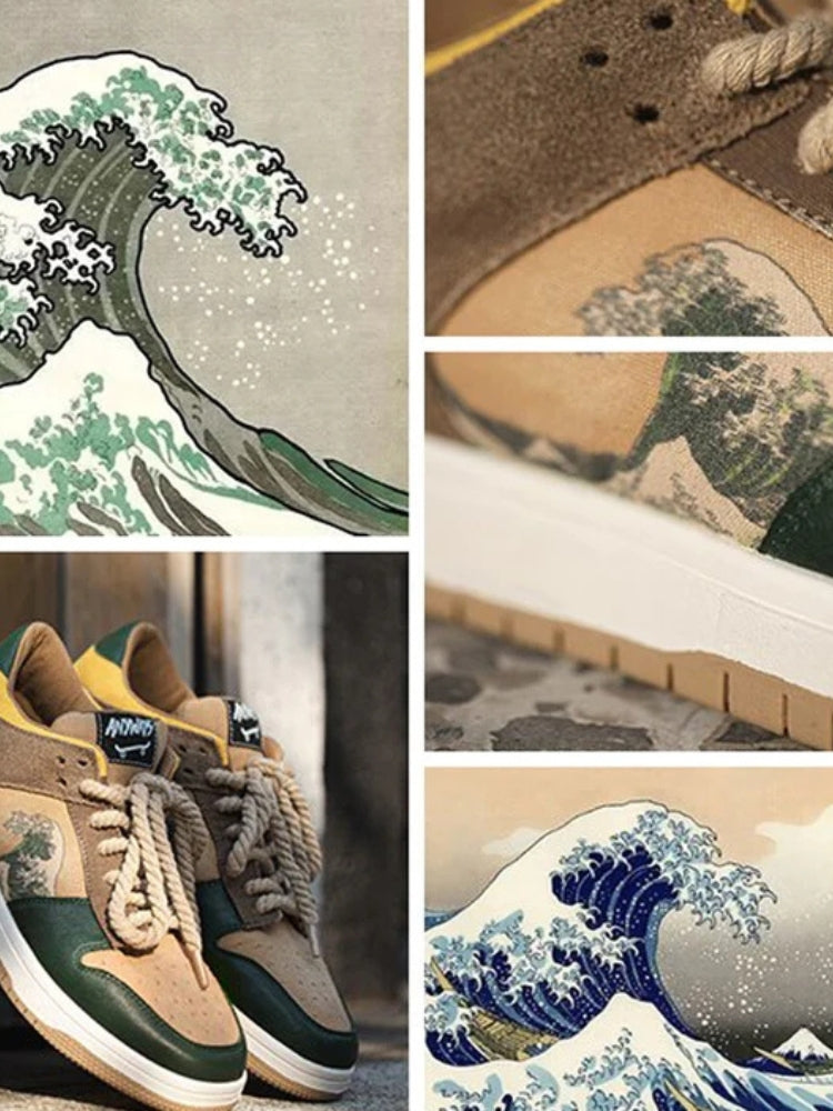 LOW-TOP SNEAKERS WAVE DESIGN KANAGAWA SNEAKERS