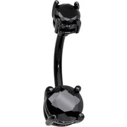 Black Gem Gothic Beauty Belly Ring