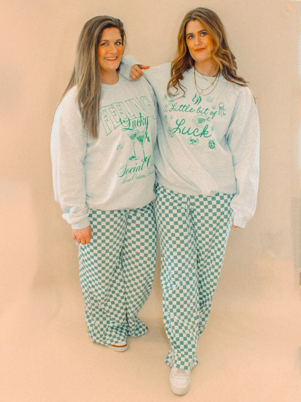 Underground Original Design: Feeling Lucky NOLA Social Club Boxy Cotton Sweatshirt
