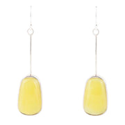 Madeleine Yellow Jade and Sterling Silver Earrings