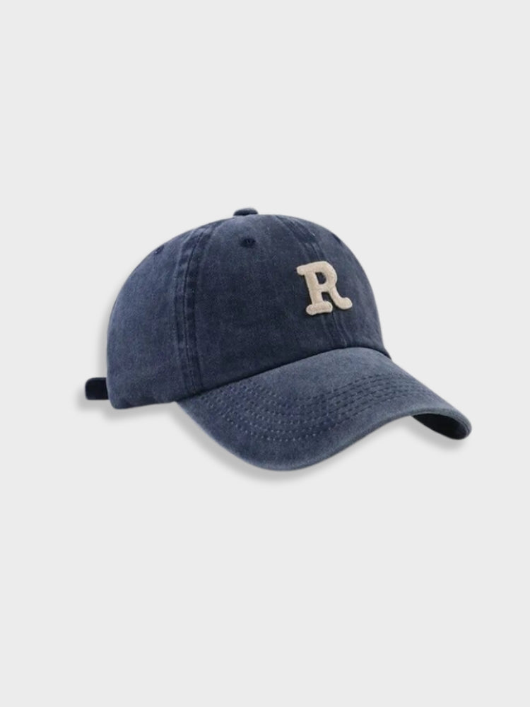 MAROON BASEBALL CAP WITH R - VINTAGE R CAP FOR LASTING COMFORT
