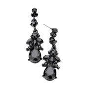 Marquise Crystal Teardrop Accented Evening Earrings