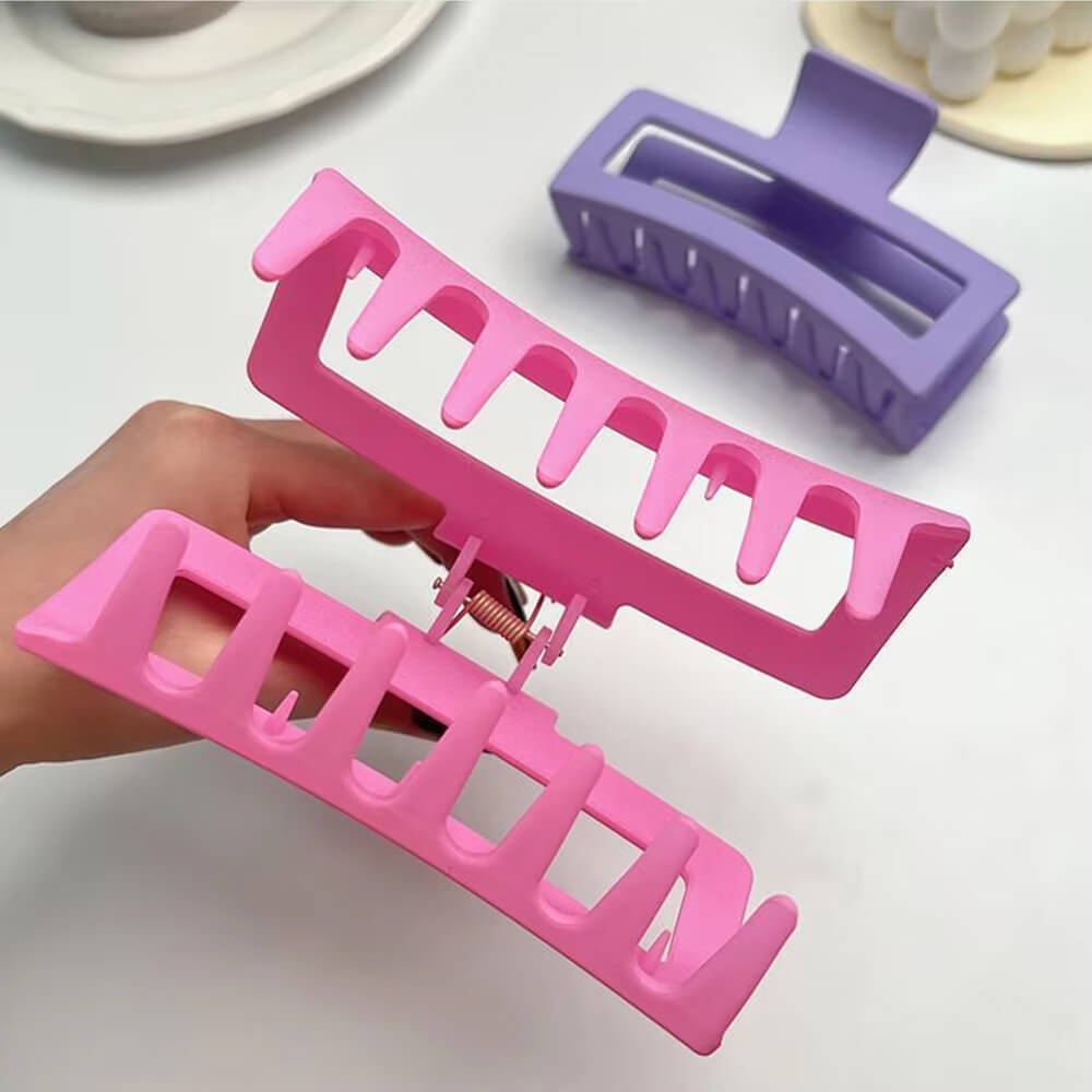MATTE HAIR CLAW CLIPS PASTEL AESTHETIC SQUARE