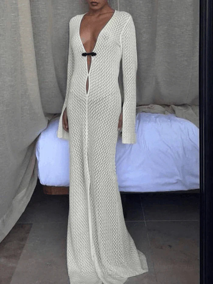 MAXI BEACH DRESS - STUNNING CROCHETED MAXI FOR EFFORTLESS ELEGANCE