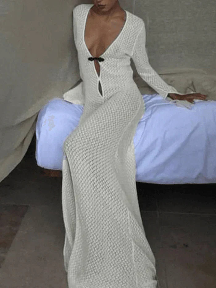 MAXI BEACH DRESS - STUNNING CROCHETED MAXI FOR EFFORTLESS ELEGANCE