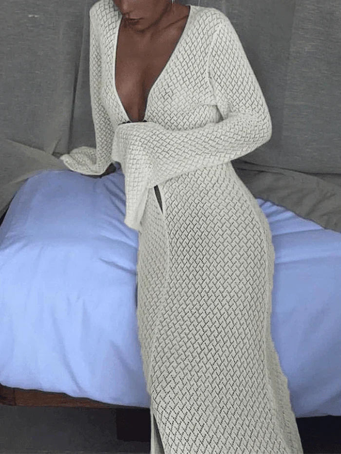 MAXI BEACH DRESS - STUNNING CROCHETED MAXI FOR EFFORTLESS ELEGANCE