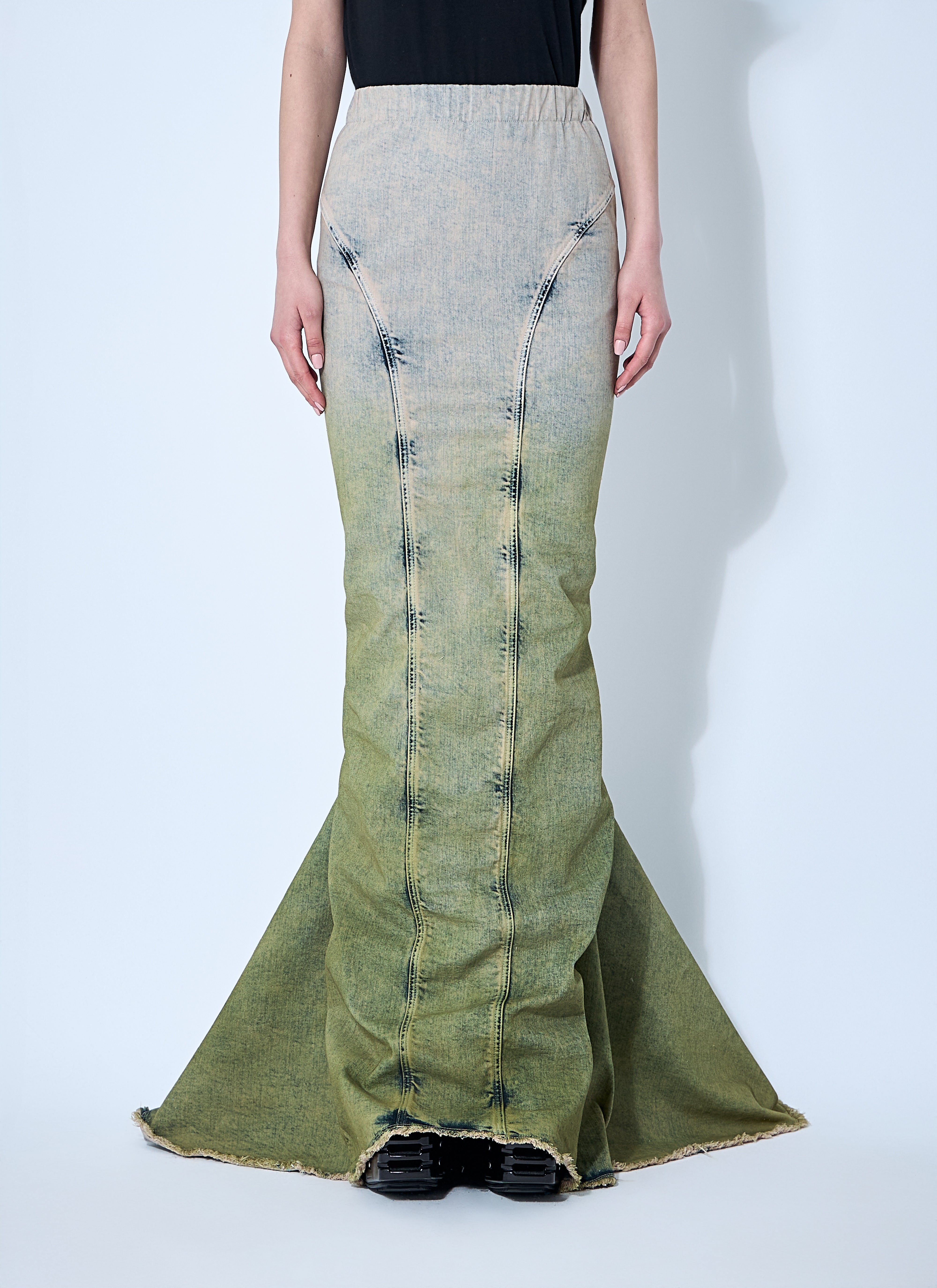 Moncler X Rick Owens Women Acid Degrade Al Maxi Skirt