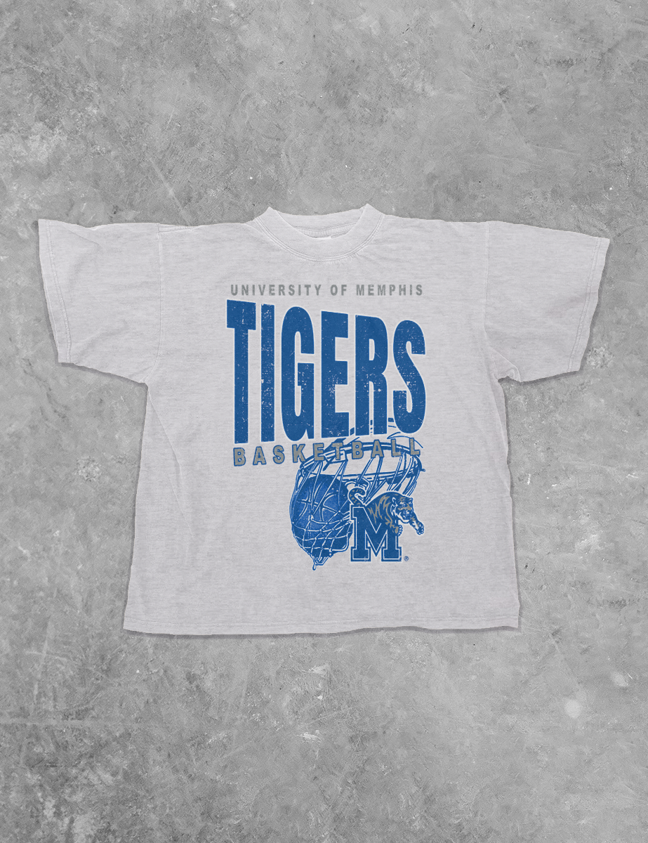 Underground Original Design: Memphis Tigers Basketball Boxy Cotton TShirt