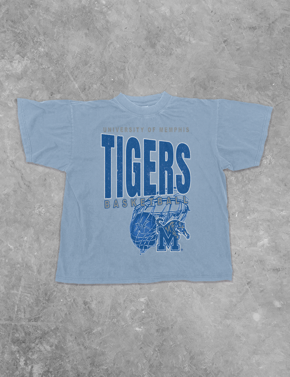 Underground Original Design: Memphis Tigers Basketball Boxy Cotton TShirt