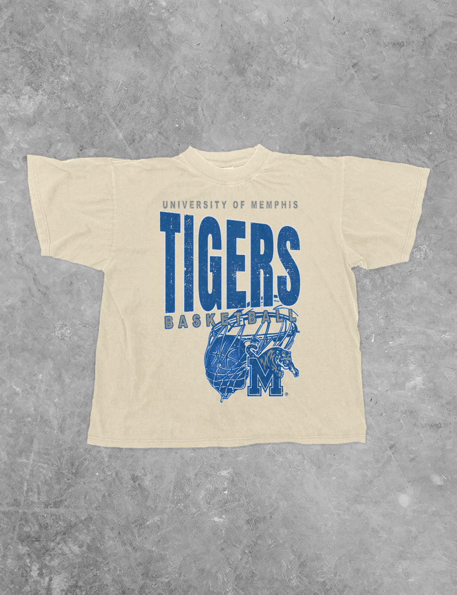 Underground Original Design: Memphis Tigers Basketball Boxy Cotton TShirt