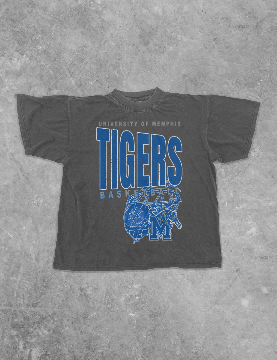Underground Original Design: Memphis Tigers Basketball Boxy Cotton TShirt