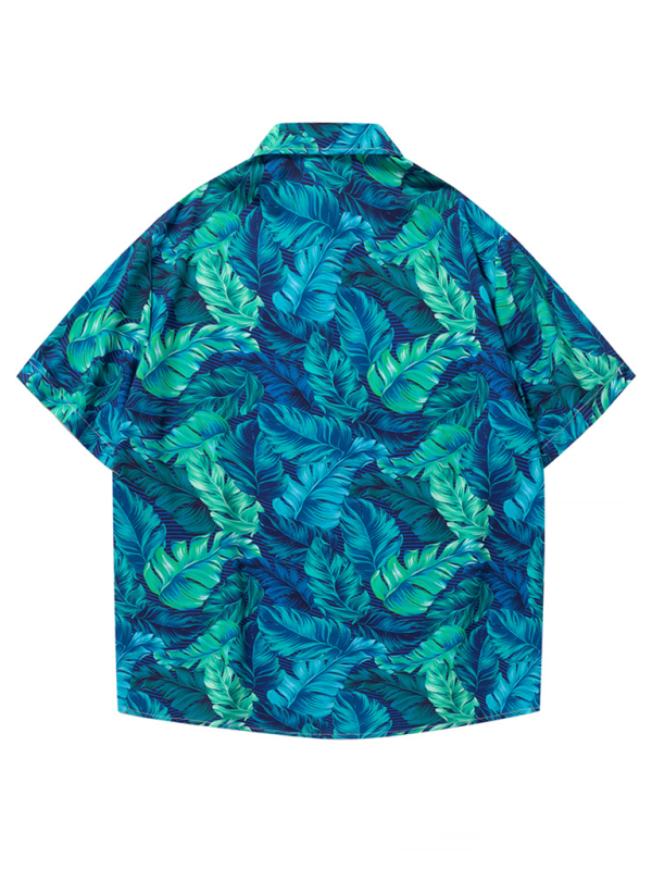 Men’s Beach Shirt Hawaiian Vacation Print Short Sleeve Shirt