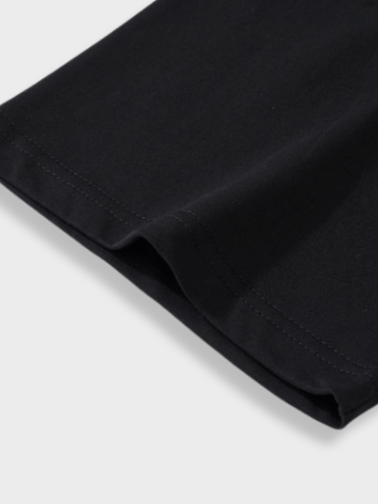 MEN'S BLACK SHORT-SLEEVED COTTON SHIRT IN LARGER SIZES AVAILABLE