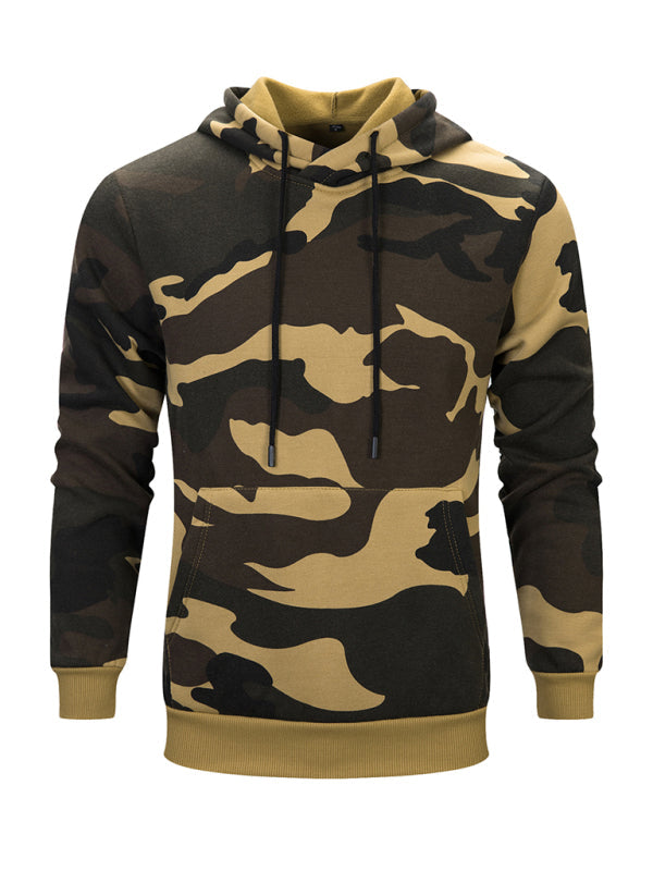 Men’s casual camouflage print fashion hooded sweatshirt
