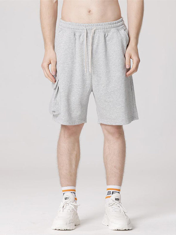 Men’s Contrasting Color Stitching Woven Casual Shorts